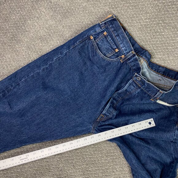 Levi's 501 Jeans Men's 40 x 32 Measures 36 x 29 Blue Cotton Button Fly Red Tab - Picture 12 of 13